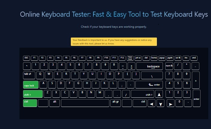 Online-Tastaturtester-Tool